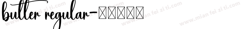 bulter regular字体转换